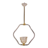 Charming clear rostrato Murano glass chandelier by Barovier & Toso, 1940s