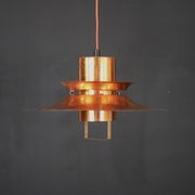 Scandinavian midcentury Design Lamp by Vitrika | solid copper black style | 1960s | Scandinavian