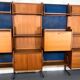 Mid-Century Modern modular wood bookcase from 50s