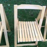 Series of 4 folding chairs