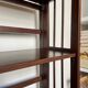 Dark wood folding bookcase 4 shelves