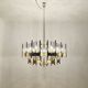 Large Italian Brutalist Chandelier by Gaetano Sciolari