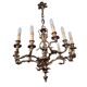 Lampadario in bronzo a 12 luci in stile Luigi XVI