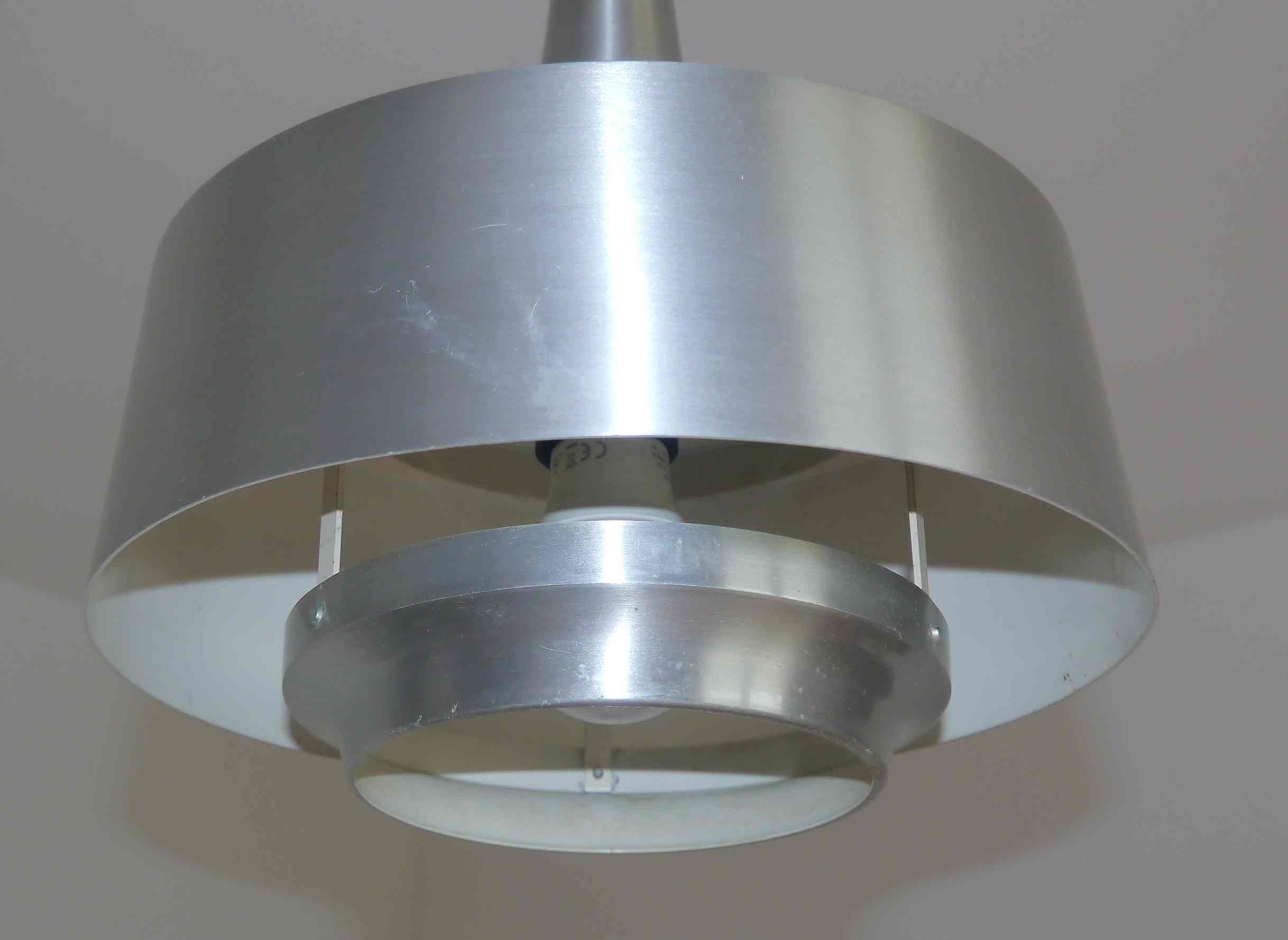 Suspension 70's Scandinavian style brushed aluminum