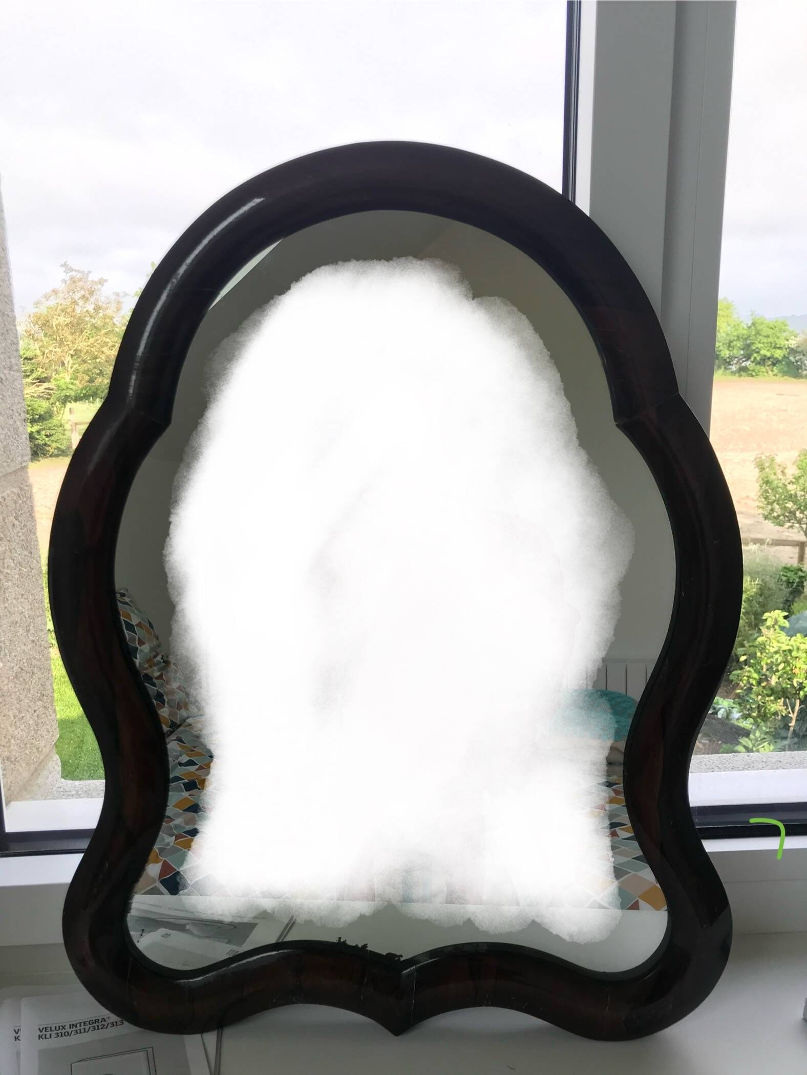 miroir anglais ancien du XIXème en palissandre avec système de pose
