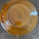 Vintage set of 6 Luneville honey brown plates