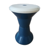 Stool style tam tam 80s plastic blue and white