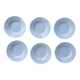 Set of 6 old Maestricht soup plates