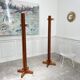 Pair of 1970s coat racks in solid elm