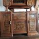 Buffet Art Déco – Noyer, placage de ronce et marbre – Vers 1930
