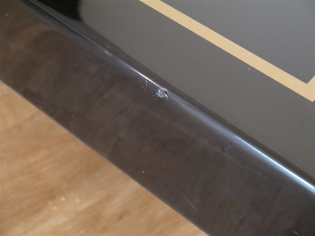 Coffee table in black lacquer 1970