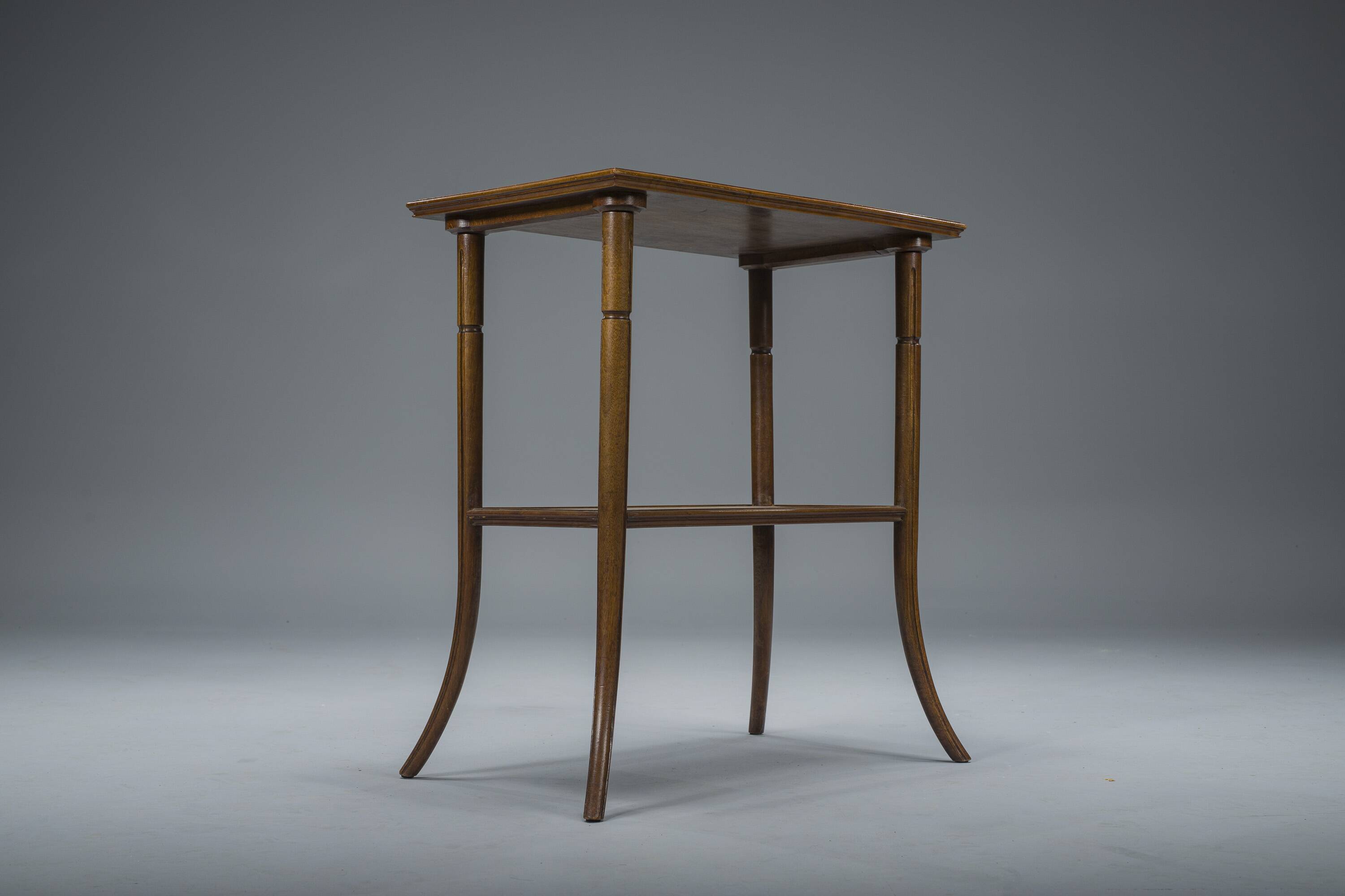 French Art Nouveau Marquetry Table by Emile Galle, 1900s