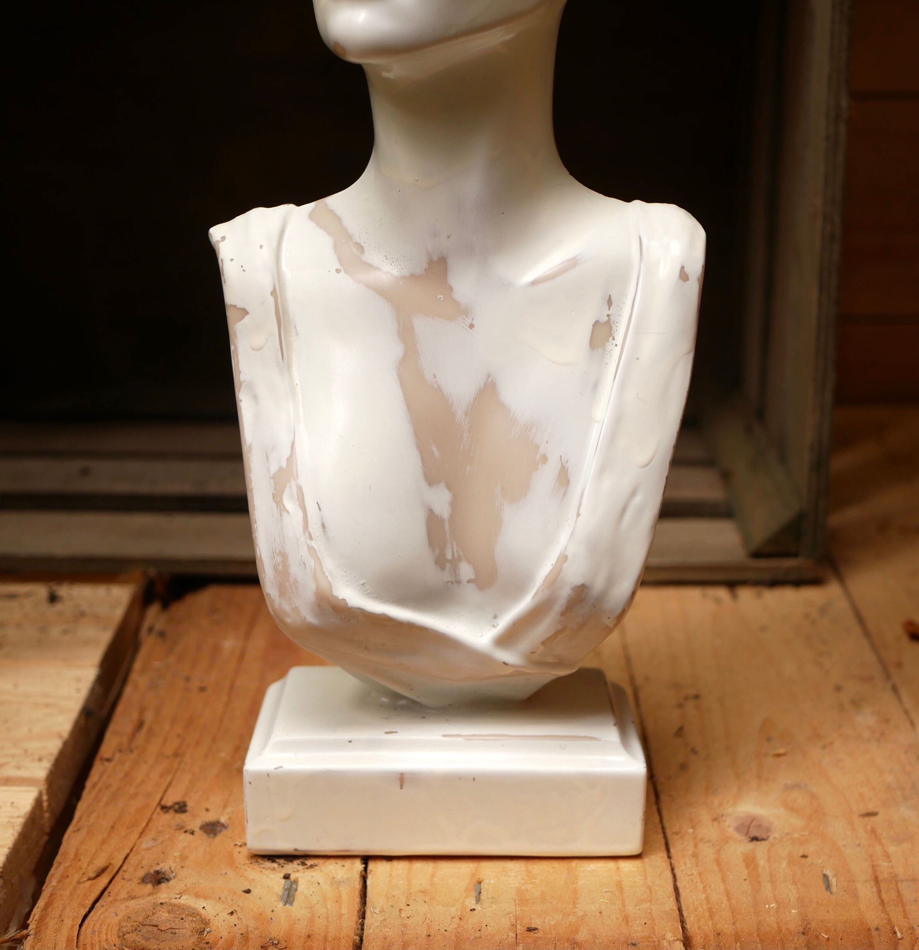 Woman bust in resin