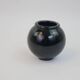 Black ceramic ball vase from Biot