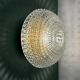 Vintage globe wall or ceiling light in molded diamond-point glass