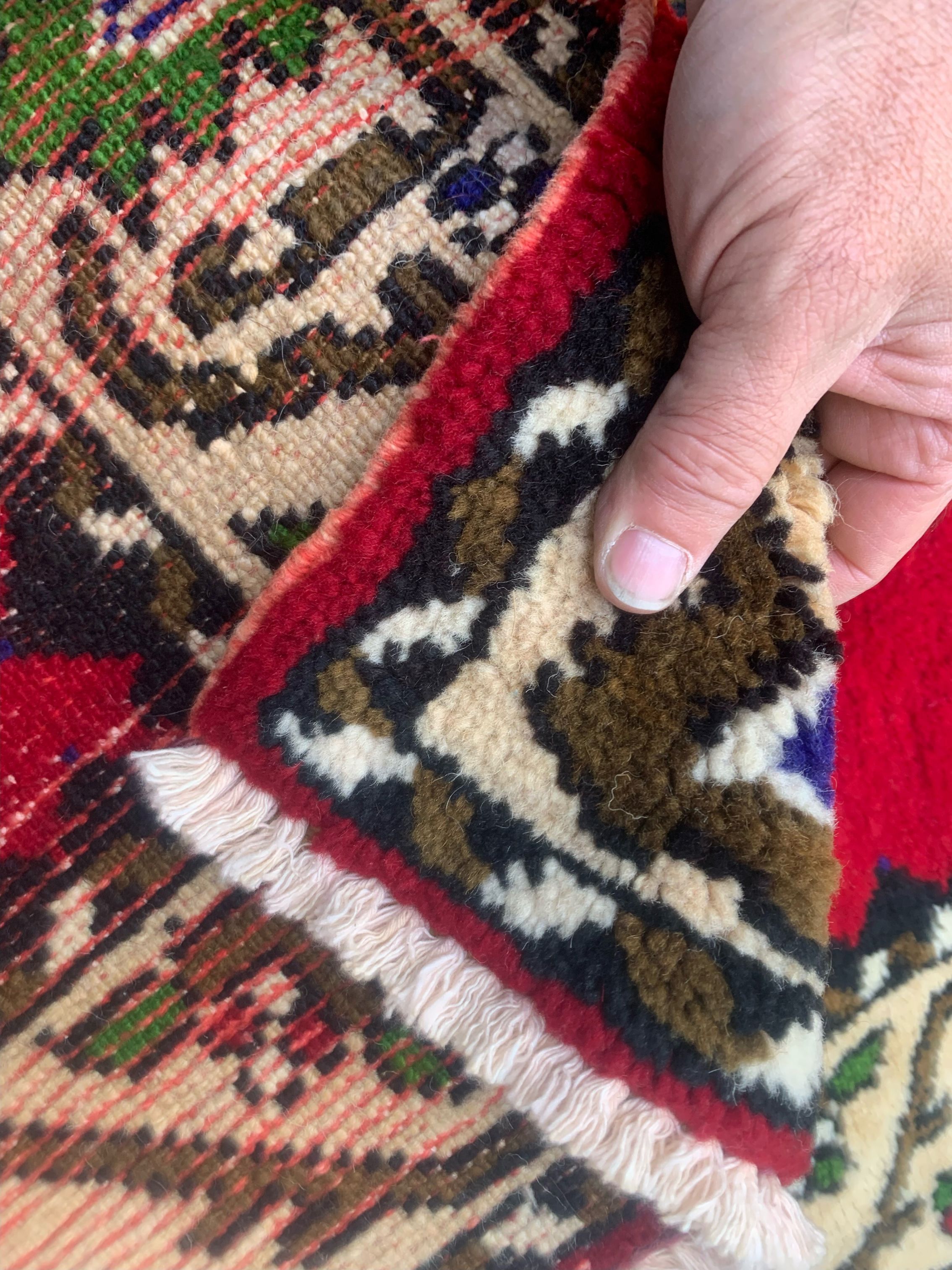 Old Turkish Oushak rug 124x80 cm vintage