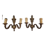 Louis XVI monk wall lamps