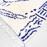 Azilal Moroccan Berber rug with majorelle blue patterns 2.50x1.43m