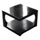 Tables d'appoint modernistes en aluminium, Italie, années 1970