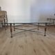Large liftable/modular coffee table "Up & Down" vintage – Italian design glass & chrome
