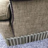Pair of seventies chairs in green tweed