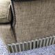 Paire de fauteuils seventies en tweed vert