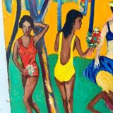 Tahiti landscape on panel