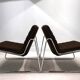 Set of two Drabert chrome lounge chairs by Gerd Lange, 1970