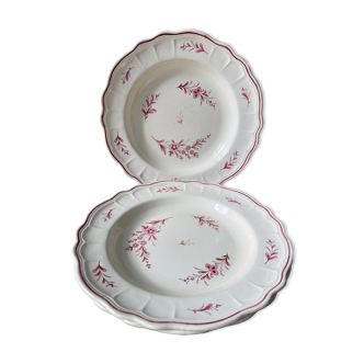 Lot de 3 assiettes demi creuses Terre de Fer Salins