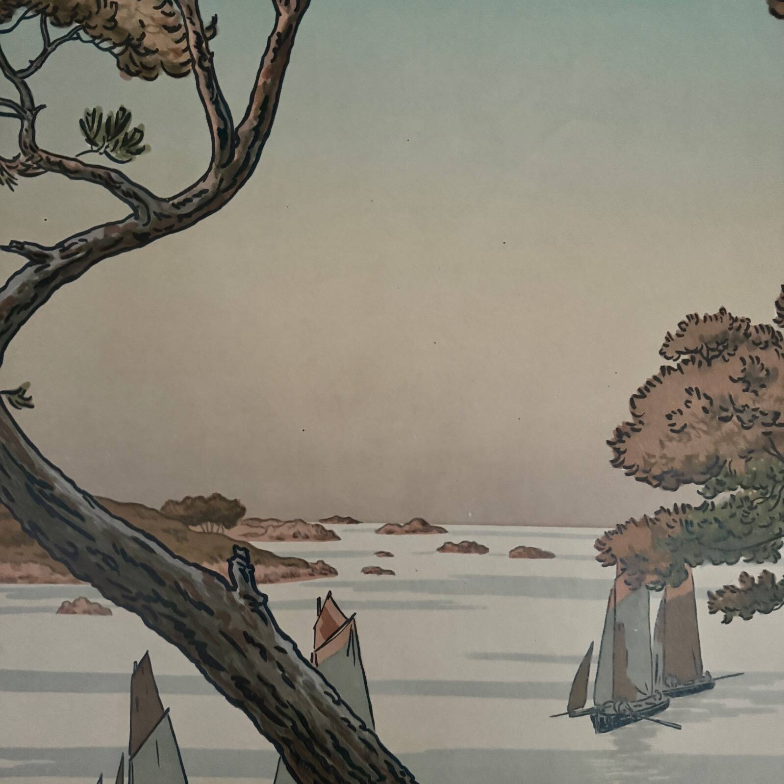 Lithograph by Henri Rivière The Aspects of Nature - Summer Evening