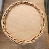 Porte-parapluie en osier fait main : vintage