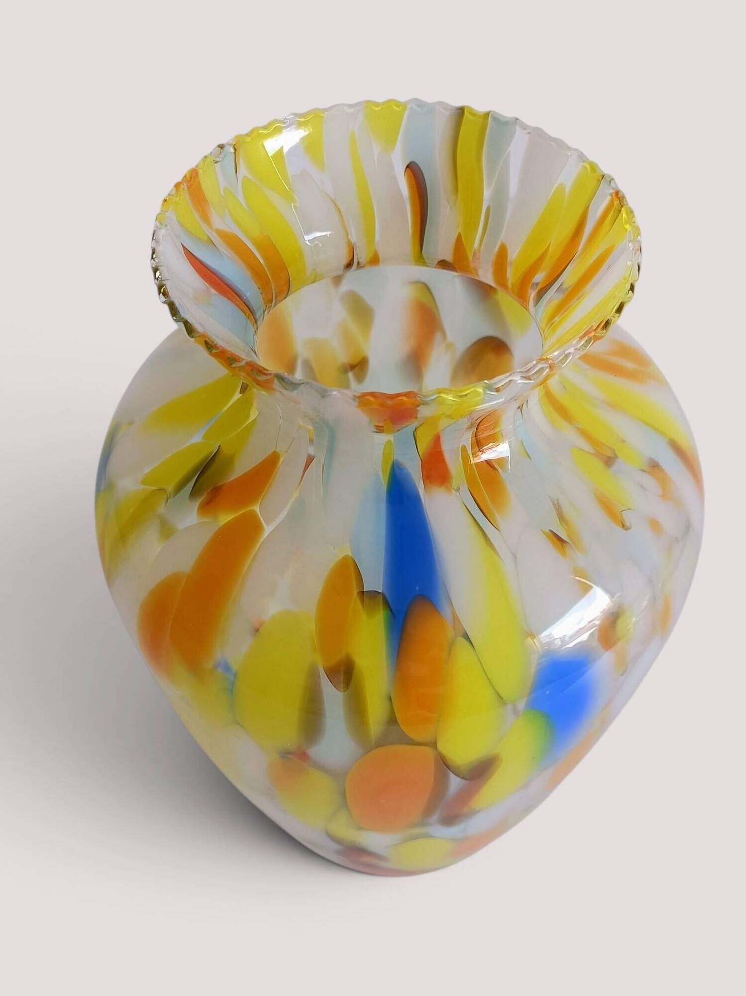 Vintage Murano glass vase, Italy, circa 1960, coloured artistic glass.