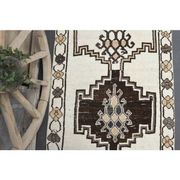 1970s Vintage Turkish Hand-Knotted Wool Cotton White Runner Rug  115x342