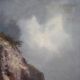 Seascape With Cliffs, Oil On Canvas, Italy, 20th Century