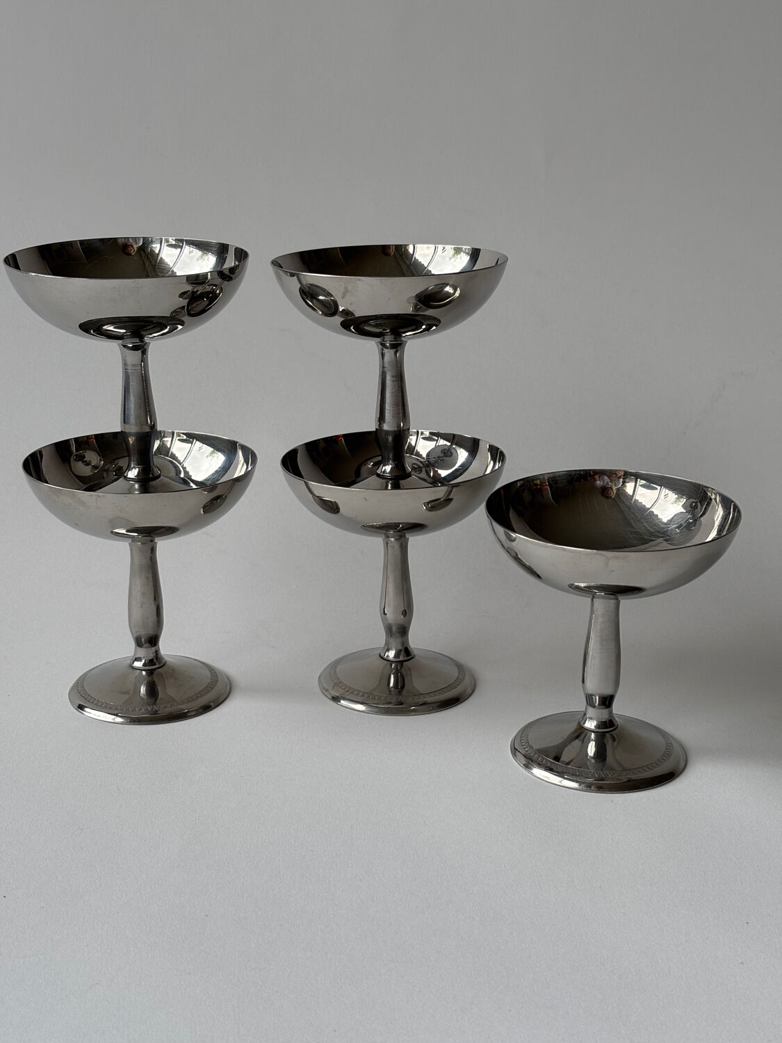 Vintage stainless steel cups