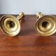 Paire de bougeoirs vintage en laiton massif