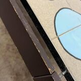 Vintage ceramic coffee table with rounded corners