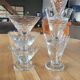 6 vintage cut glass glasses VD made in Belgium