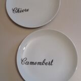 6 Assiettes à fromage en porcelaine