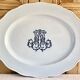Old large oval dish Brown Westhead Moore & co monogram XIX