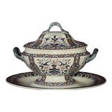 Tureen and earthenware serving dish from Gien XX