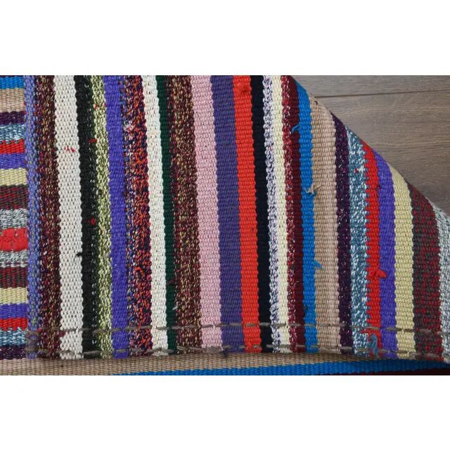 1970s vintage Turkish Oushak handmade wool cotton pink runner rug 88x477