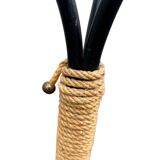 Lampadaire métal et corde années 1950