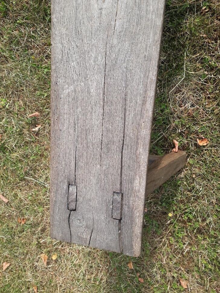 Oak farm bench