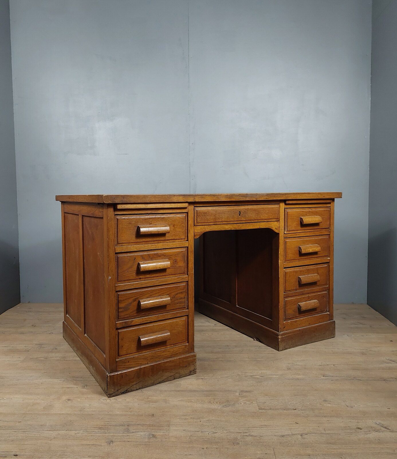 Flat desk in vintage boxes