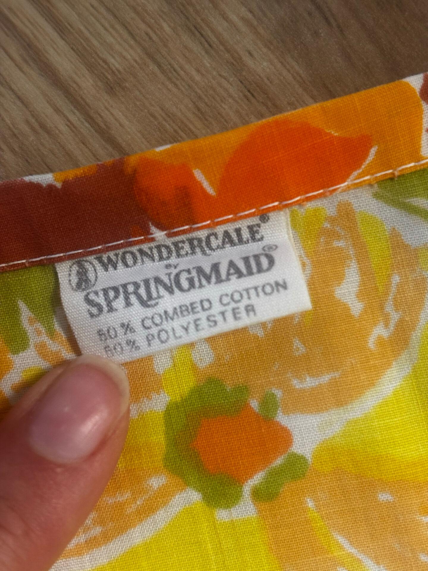 Superb vintage floral printed bolster cover from the seventies.