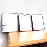 Vintage triptych barber mirror