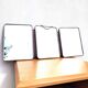 Vintage triptych barber mirror