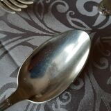 Art nouveau housewife, 48 pieces, 24 guests, foliage model, silver metal