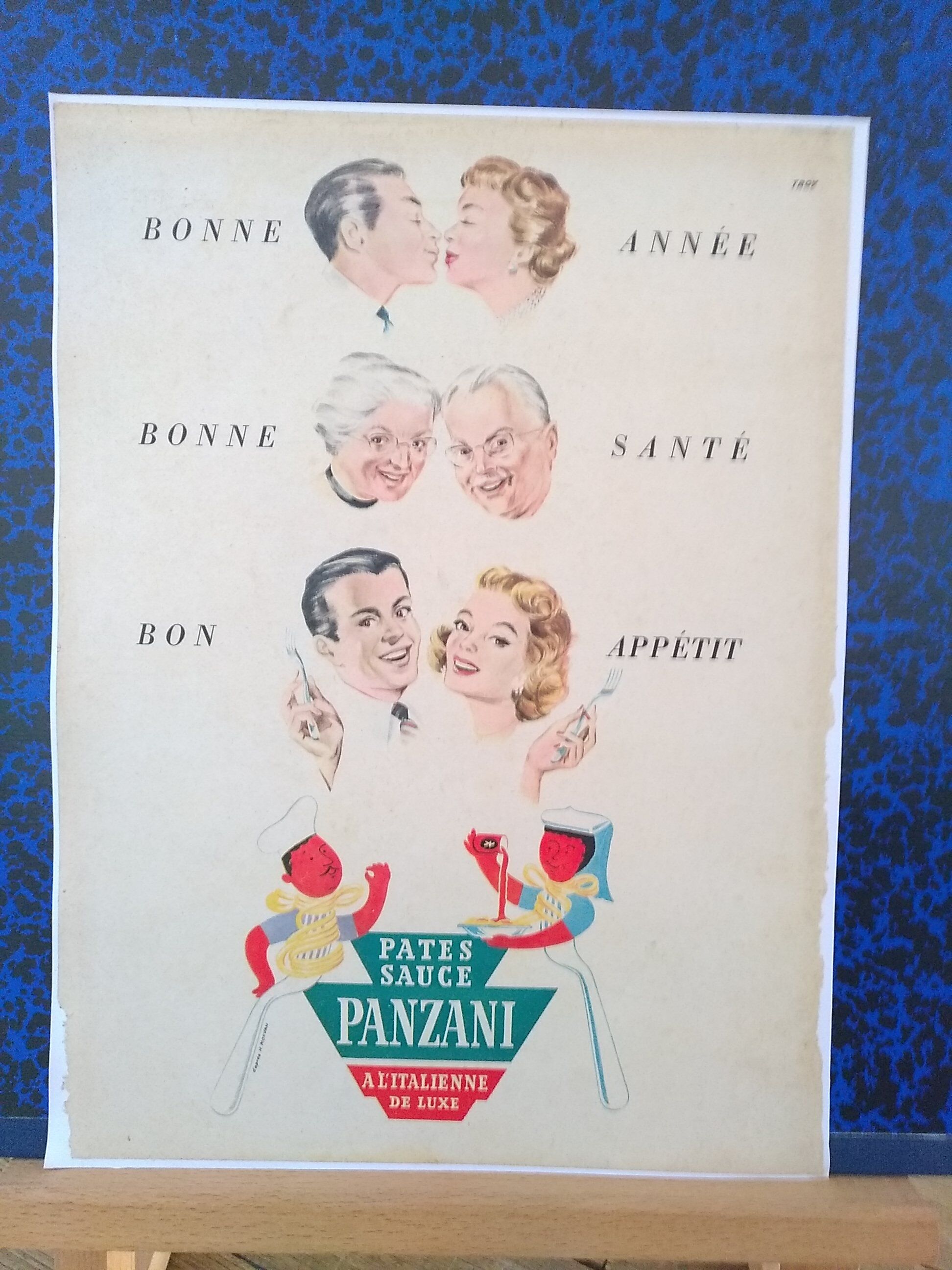 Panzani Pulp paper advertisement from a period magazine